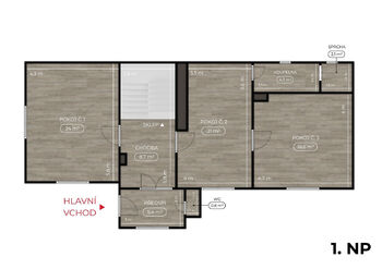 Půdorysy - Prodej domu 173 m², Mladý Smolivec