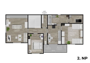 Půdorysy - Prodej domu 173 m², Mladý Smolivec