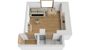 Pronájem bytu 1+kk v osobním vlastnictví 21 m², Hradec Králové