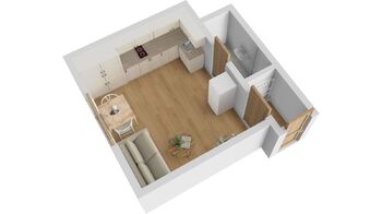 Pronájem bytu 1+kk v osobním vlastnictví 21 m², Hradec Králové