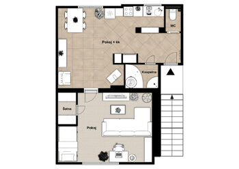 Prodej bytu 1+1 v družstevním vlastnictví 48 m², Všeruby