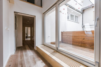 POHLED NA TERASU - Prodej bytu 3+kk v osobním vlastnictví 144 m², Praha 3 - Žižkov