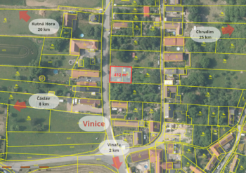 Orientační mapa - Prodej domu 78 m², Vinaře