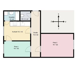Prodej bytu 2+1 v osobním vlastnictví 58 m², Praha 3 - Vinohrady