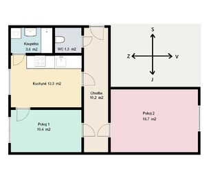 Prodej bytu 2+1 v osobním vlastnictví 58 m², Praha 3 - Vinohrady