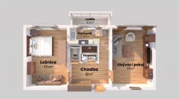Prodej bytu 2+1 v družstevním vlastnictví 57 m², Karviná