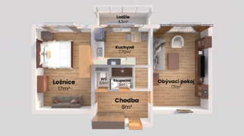 Prodej bytu 2+1 v družstevním vlastnictví 57 m², Karviná