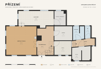 Přízemí - Prodej chaty / chalupy 185 m², Cvikov
