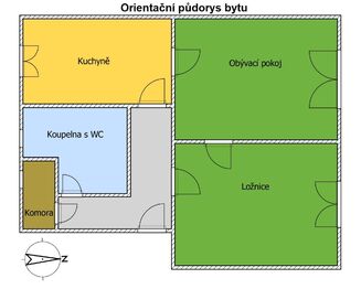Prodej bytu 2+1 v osobním vlastnictví 60 m², Netolice