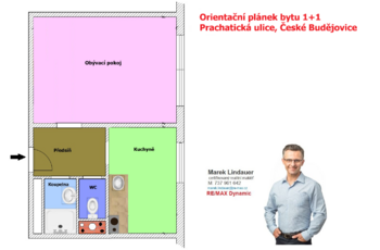 Prodej bytu 1+1 v osobním vlastnictví 33 m², České Budějovice