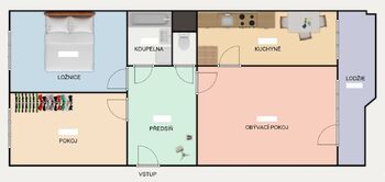 Prodej bytu 3+1 v osobním vlastnictví 74 m², Praha 4 - Kunratice
