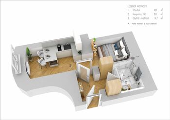 Pronájem bytu 1+kk v osobním vlastnictví 25 m², Praha 3 - Vinohrady