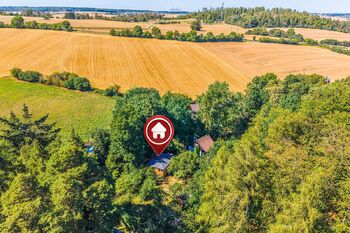 Pohled z dronu - Prodej chaty / chalupy 44 m², Bratronice