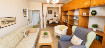 Obývací pokoj - Prodej bytu 3+1 v osobním vlastnictví 74 m², Brno