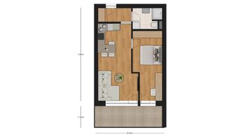 Prodej bytu 2+kk v osobním vlastnictví 42 m², Veselí nad Moravou
