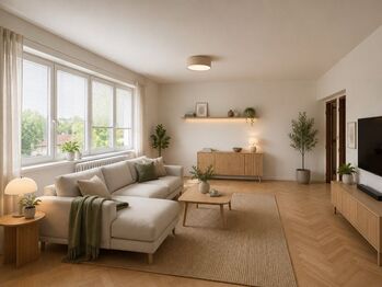Vizualizace: pokoj I. - Prodej bytu 3+1 v osobním vlastnictví 73 m², Bystřice 