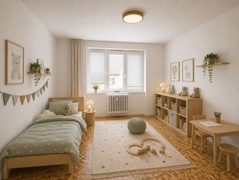 Vizualizace pokoj II. var. 1 - Prodej bytu 3+1 v osobním vlastnictví 73 m², Bystřice