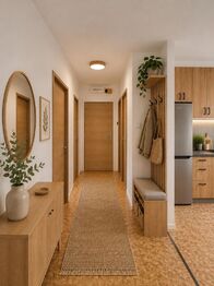 Vizualizace chodba - Prodej bytu 3+1 v osobním vlastnictví 73 m², Bystřice