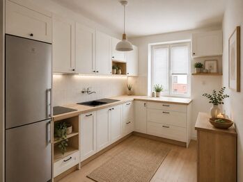 Vizualizace kuchyně - Prodej bytu 3+1 v osobním vlastnictví 73 m², Bystřice