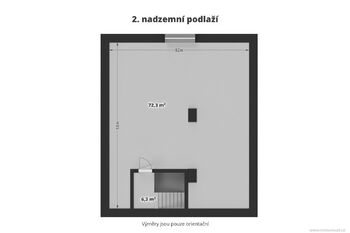 2.NP - PŮDORYS 2D - Prodej domu 145 m², Vavřinec