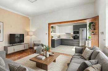 Obývací pokoj - VIZUALIZACE - Prodej domu 189 m², Úvaly
