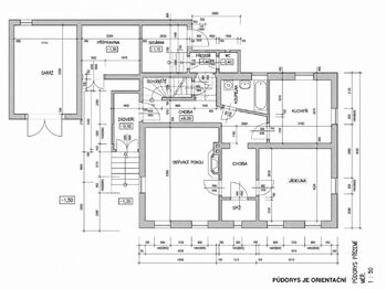 Půdorys přízemí - Prodej domu 149 m², Nejdek