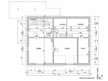 Půdorys patro - Prodej domu 149 m², Nejdek
