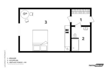 Prodej bytu 1+kk v osobním vlastnictví 28 m², Černá v Pošumaví