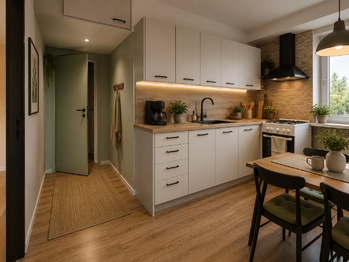 vizualizace kuchyně - Prodej bytu 3+1 v osobním vlastnictví 64 m², Beroun