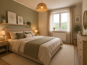 vizualizace ložnice - Prodej bytu 3+1 v osobním vlastnictví 64 m², Beroun