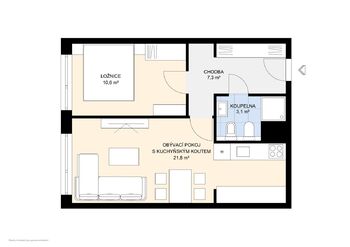 Prodej bytu 2+kk v osobním vlastnictví 43 m², Praha 10 - Horní Měcholupy