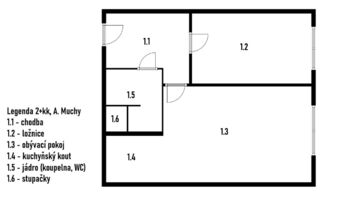 Prodej bytu 2+kk v družstevním vlastnictví 40 m², Litoměřice