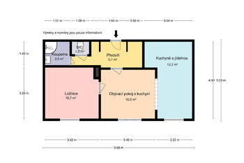 Prodej bytu 2+1 v osobním vlastnictví 48 m², Praha 10 - Uhříněves