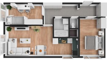 Prodej bytu 3+kk v osobním vlastnictví 61 m², Praha 8 - Kobylisy