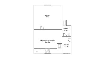 Prodej bytu 2+kk v osobním vlastnictví 43 m², Hostivice