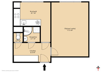 Pronájem bytu 1+1 v osobním vlastnictví 36 m², Praha 10 - Záběhlice