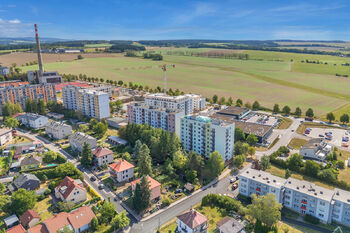 Byt 3+1, Mírová, Rychnov nad Kněžnou - pohled na lokalitu - Prodej bytu 3+1 v osobním vlastnictví 71 m², Rychnov nad Kněžnou