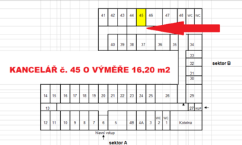 Pronájem kancelářských prostor 16 m², Hradec Králové