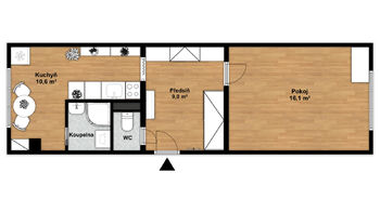 Pronájem bytu 1+1 v osobním vlastnictví 40 m², Plzeň
