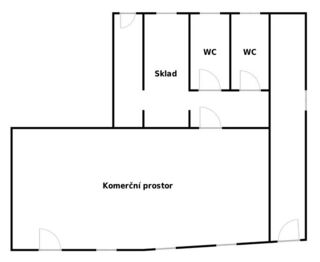 Půdorys 1NP - Prodej nájemního (činžovního) domu 183 m², Děčín