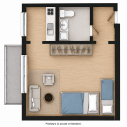 Prodej bytu 1+kk v osobním vlastnictví 26 m², Broumov