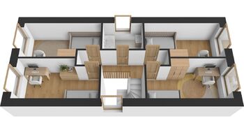 Půdorys - patro - Prodej domu 110 m², Hradec Králové