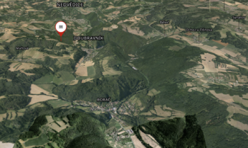 Letecký pohled - Prodej chaty / chalupy 32 m², Doubravník