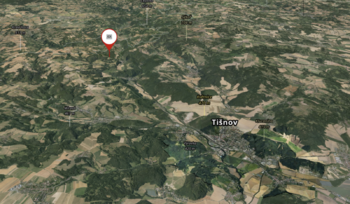 Letecký pohled - Prodej chaty / chalupy 32 m², Doubravník