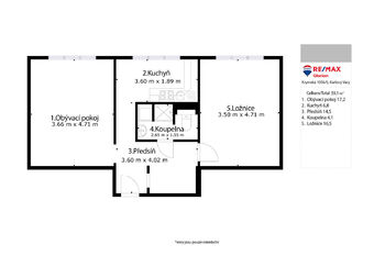 Pronájem bytu 2+1 v osobním vlastnictví 52 m², Sokolov