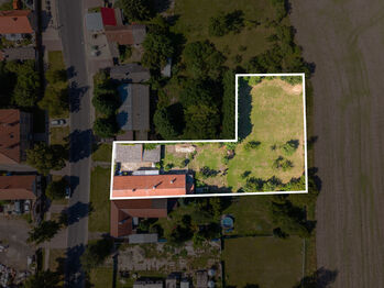 Letecký snímek nemovitosti - Prodej domu 112 m², Kouty
