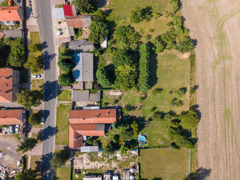 Letecký snímek nemovitosti - Prodej domu 112 m², Kouty