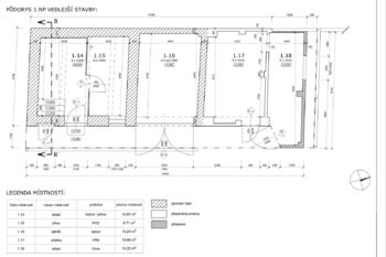 Půdorys vedlejší stavby (pasport nemovitosti) - Prodej domu 112 m², Kouty