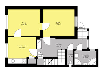 Orientační půdorys - přízemí - Prodej domu 150 m², Nymburk