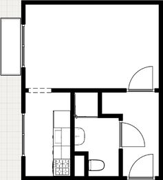 Pronájem bytu 1+1 v osobním vlastnictví 29 m², Milovice